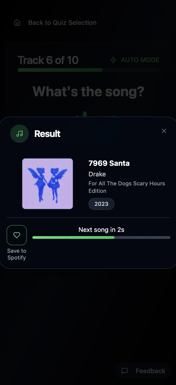 Spotiguess App Screenshot 2